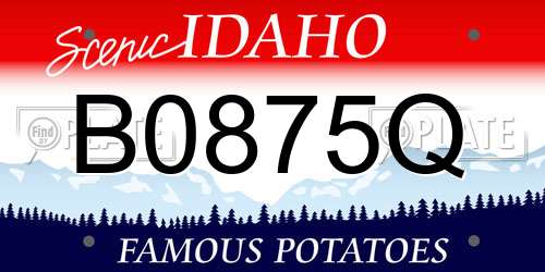 B0875Q Idaho License Plate