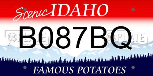 B087BQ Idaho License Plate