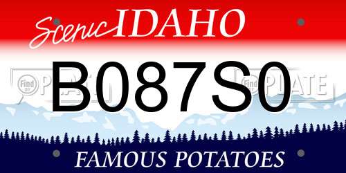 B087S0 Idaho License Plate