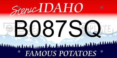 B087SQ Idaho License Plate