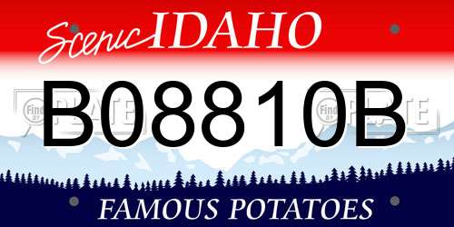B08810B Idaho License Plate