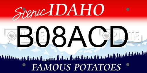 B08ACD Idaho License Plate