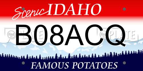 B08ACQ Idaho License Plate