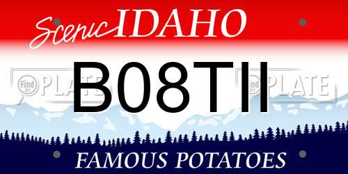 B08TII Idaho License Plate