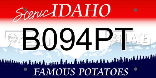 B094PT Idaho License Plate