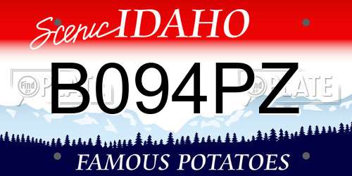 B094PZ Idaho License Plate