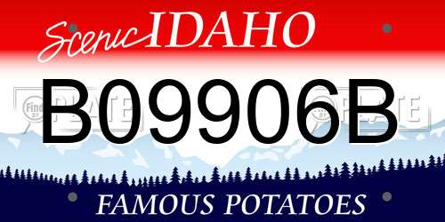B09906B Idaho License Plate