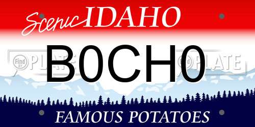 B0CH0 Idaho License Plate
