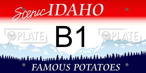 B1 Idaho License Plate