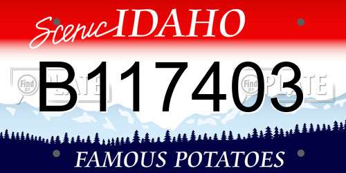 B117403 Idaho License Plate
