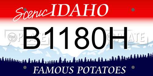 B1180H Idaho License Plate