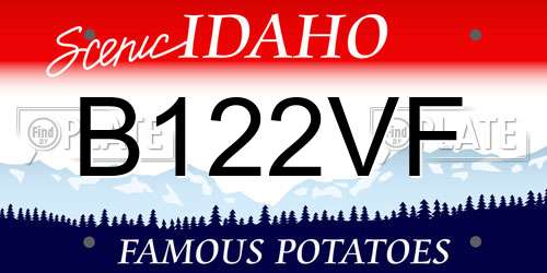 B122VF Idaho License Plate