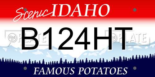 B124HT Idaho License Plate