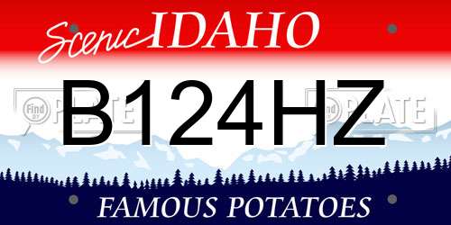 B124HZ Idaho License Plate