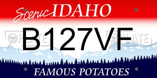 B127VF Idaho License Plate