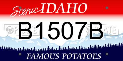 B1507B Idaho License Plate