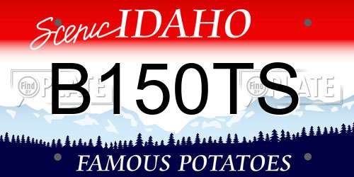 B150TS Idaho License Plate