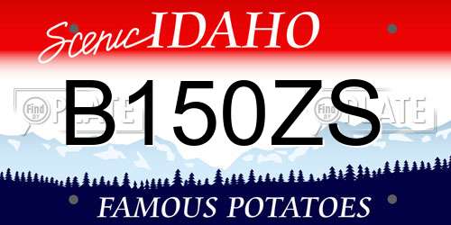 B150ZS Idaho License Plate