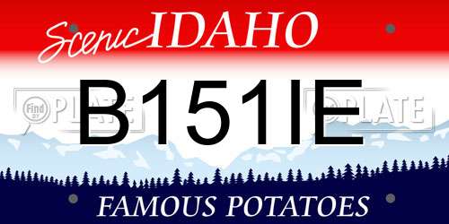 B151IE Idaho License Plate