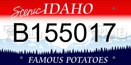 B155017 Idaho License Plate