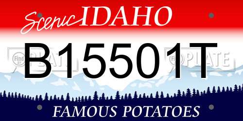 B15501T Idaho License Plate
