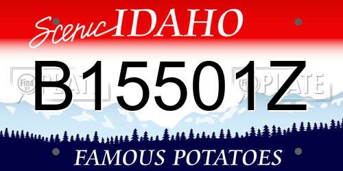 B15501Z Idaho License Plate
