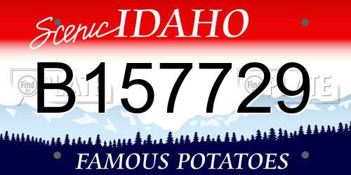 B157729 Idaho License Plate