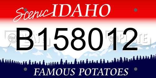 B158012 Idaho License Plate