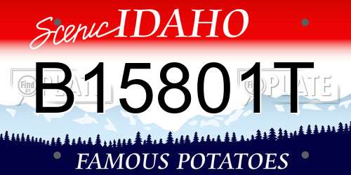 B15801T Idaho License Plate