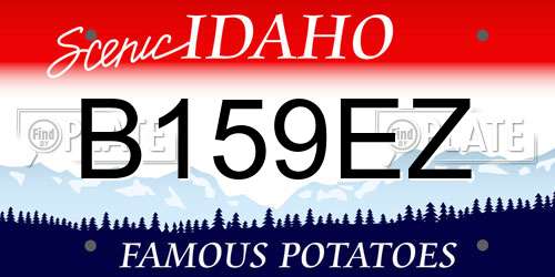 B159EZ Idaho License Plate