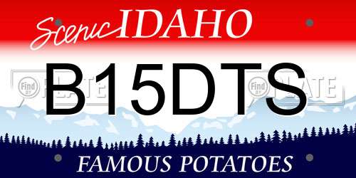 B15DTS Idaho License Plate