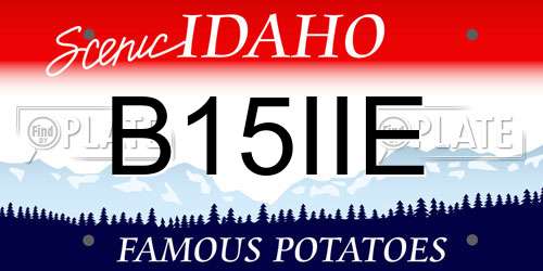 B15IIE Idaho License Plate
