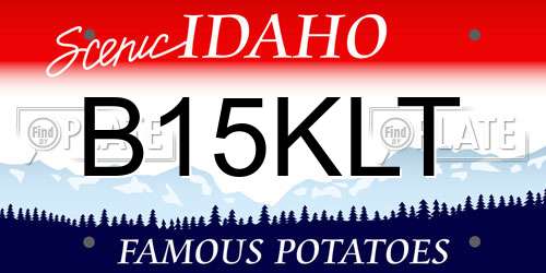 B15KLT Idaho License Plate