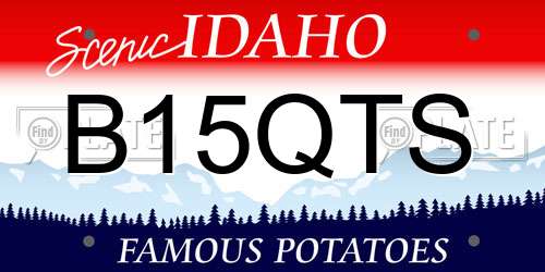 B15QTS Idaho License Plate