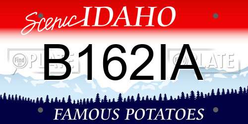 B162IA Idaho License Plate
