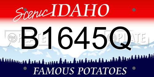 B1645Q Idaho License Plate