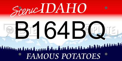 B164BQ Idaho License Plate