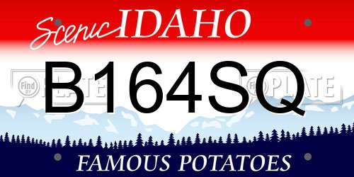 B164SQ Idaho License Plate