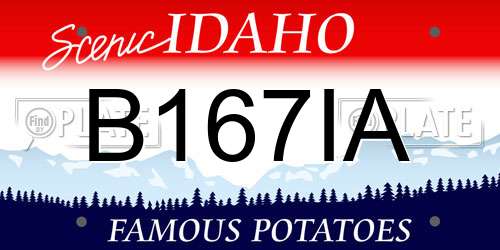 B167IA Idaho License Plate