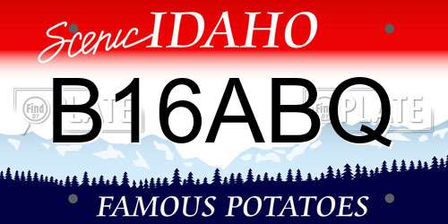 B16ABQ Idaho License Plate
