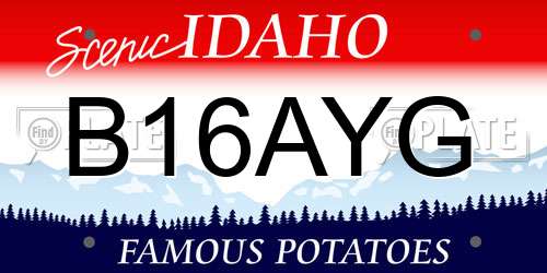 B16AYG Idaho License Plate
