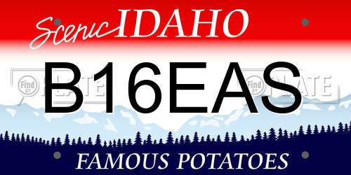 B16EAS Idaho License Plate