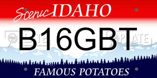 B16GBT Idaho License Plate