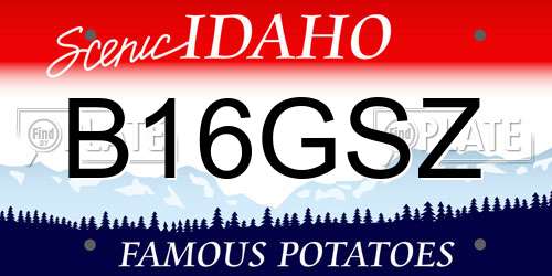 B16GSZ Idaho License Plate