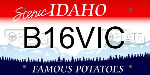 B16VIC Idaho License Plate