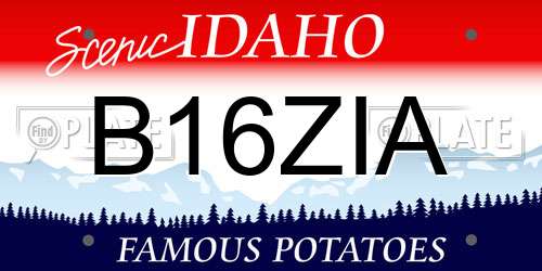 B16ZIA Idaho License Plate