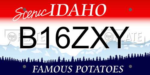 B16ZXY Idaho License Plate