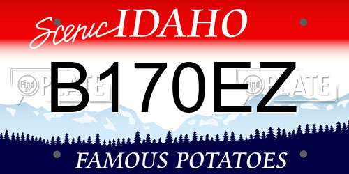 B170EZ Idaho License Plate