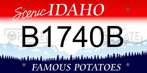 B1740B Idaho License Plate