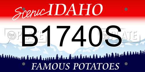 B1740S Idaho License Plate